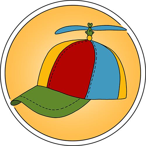 Eine Schirmmütze mit Propeller